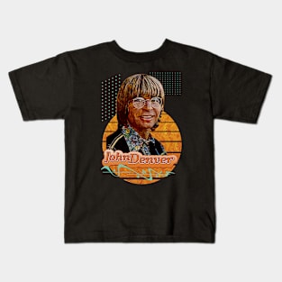 John Denver \\ Retro Art Kids T-Shirt